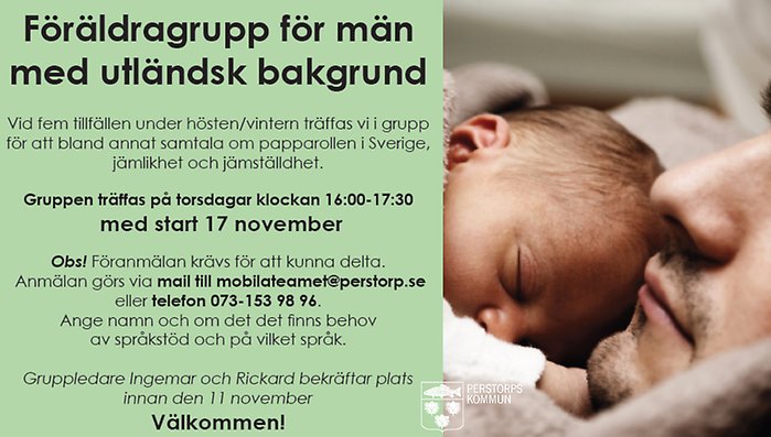 Bildcollage Föräldragrupp för män