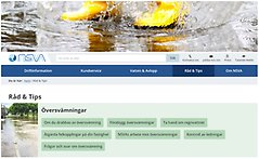 Bildcollage information NSVA råd och tips i händelse av till exempel översvämning