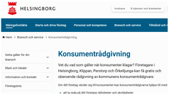 Konsumentrådgivning Helsingborg - företag