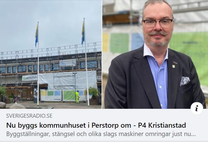 Skärmklipp Radiointervju Radio Kristianstad - kommundirektör Ulf Bengtsson