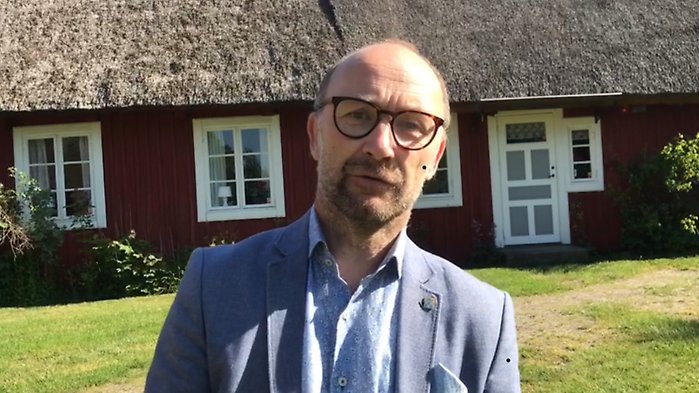 Kommunfullmäktiges ordförande Håkan Abrahamsson (M) med hälsning till Perstorpsborna på nationaldagen.